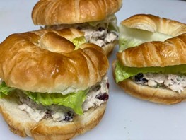 chicken salad sanwiches on croissant